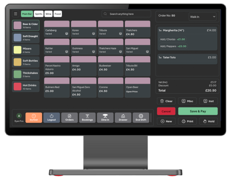 Hospitality POS System for Restaurants and Bars | ACE POS