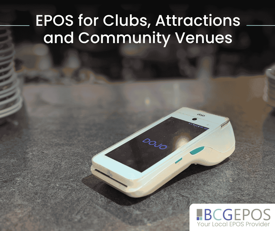 EPOS for clubs and community venues with touchscreen till, integrated payments, membership management and stock control.